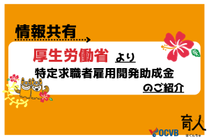 厚生労働省 特定求職者雇用開発助成金